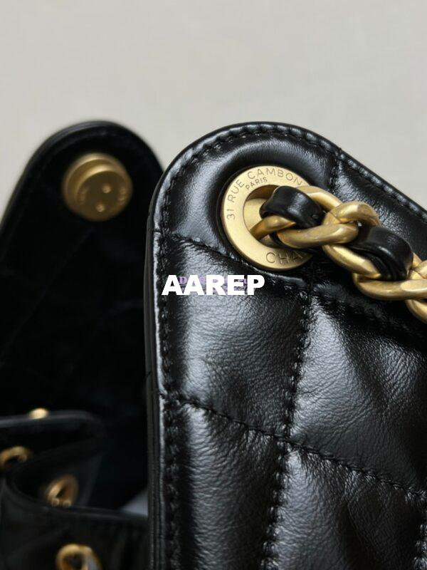 Replica Chanel 25C Large Bucket Bag in Lambskin AS5311 Black 8
