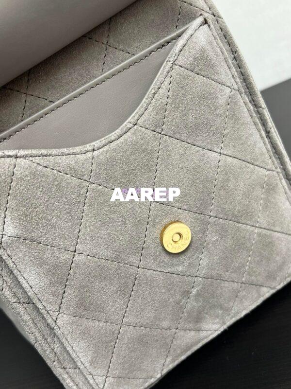 Replica Chanel 25C Large Bucket Bag in Suede Goatskin AS5311 Grey 6