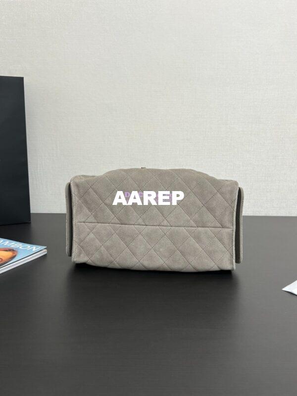 Replica Chanel 25C Small Bucket Bag in Suede Goatskin AS5293 Grey 11