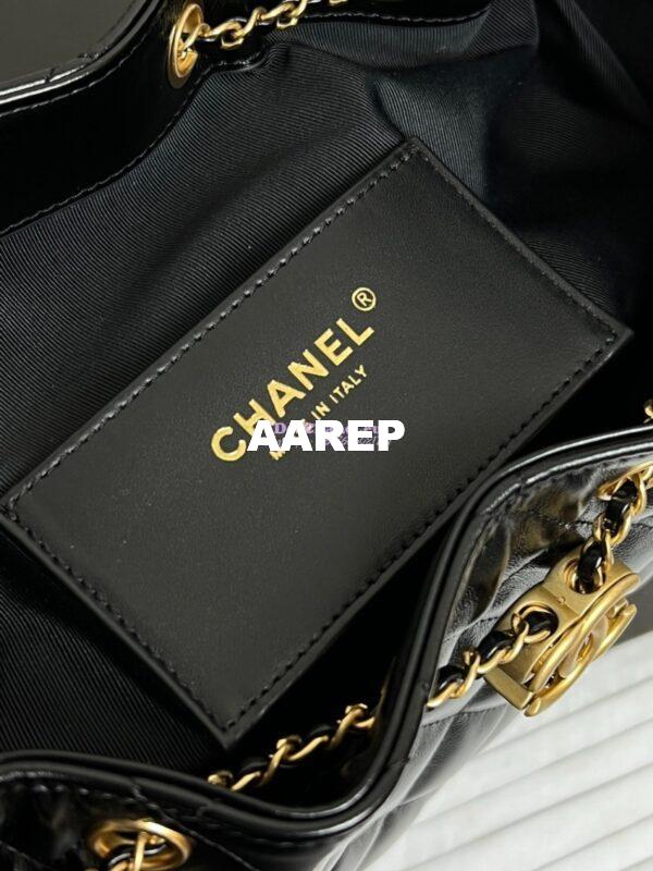 Replica Chanel 25C Small Bucket Bag in Lambskin AS5293 Black 6
