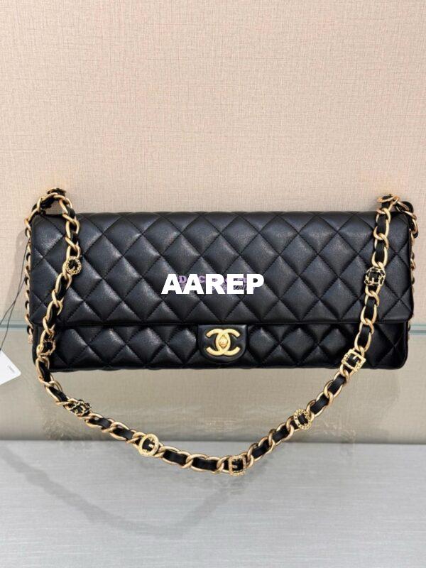 Replica Chanel 24K Maxi Clutch Bag in Shiny Lambskin AS5006 6