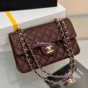 Replica Chanel Small Classic Flap CF Bag Lambskin Shining Light Gold Hardware 20cm in New Light Green