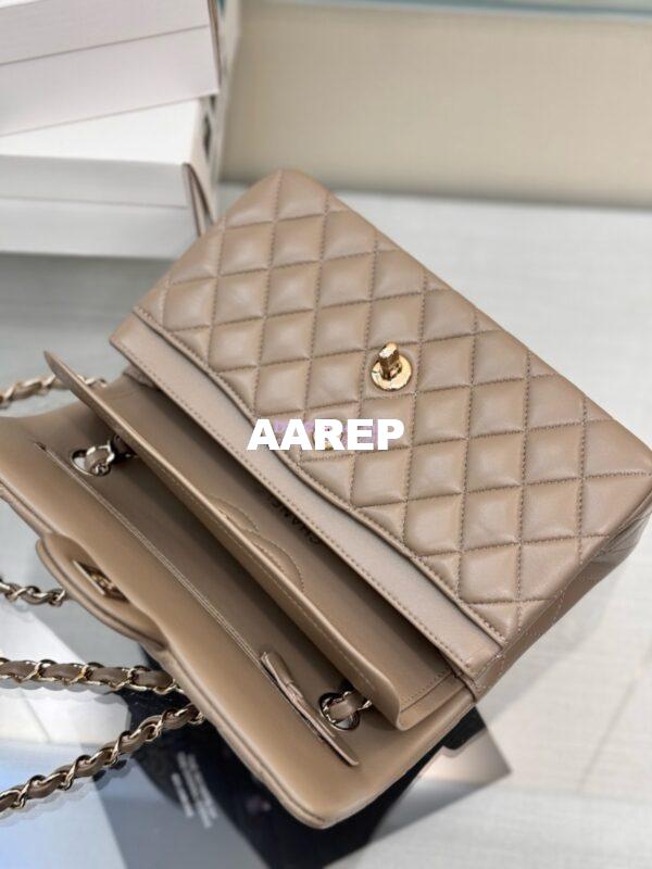 Replica Chanel Small Classic Double Flap Bag 23cm Lambskin Storm Grey 10
