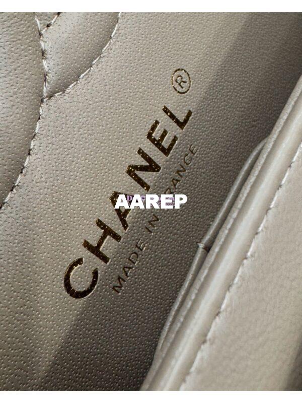 Replica Chanel Small Classic Double Flap Bag 23cm Lambskin Storm Grey 11