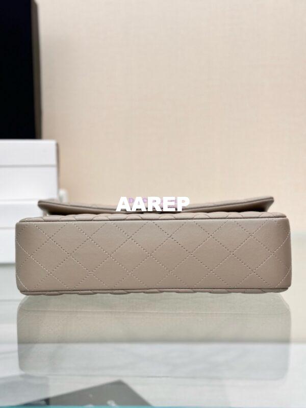 Replica Chanel CF 1112 Classic Flap Bag Qulited Lambskin with Light Gold Hardware in Storm Grey 12
