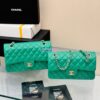 Replica Chanel CF 1112 Classic Flap Bag Qulited Lambskin with Light Gold Hardware in Dark Purple 2