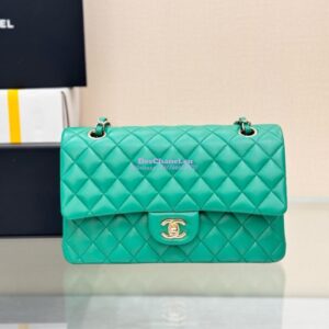 Replica Chanel CF 1112 Classic Flap Bag Qulited Lambskin with Light Gold Hardware in New Light Green 2