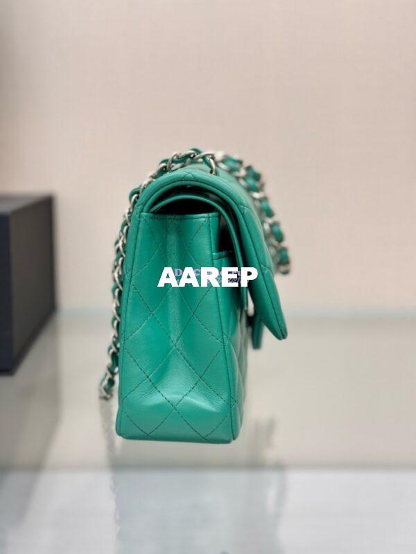 Replica Chanel CF 1112 Classic Flap Bag Qulited Lambskin with Light Gold Hardware in New Light Green 8