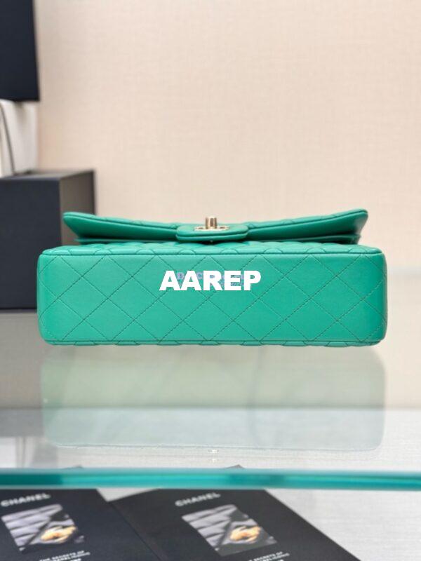 Replica Chanel CF 1112 Classic Flap Bag Qulited Lambskin with Light Gold Hardware in New Light Green 16