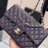Replica Chanel CF 1112 Classic Flap Bag Qulited Grainy Caviar with Light Gold Hardware in Dark Brown 2