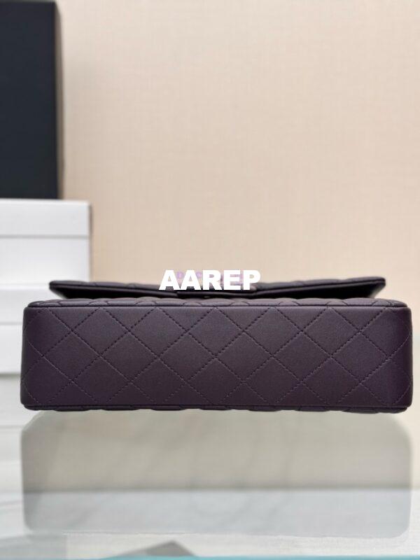 Replica Chanel CF 1112 Classic Flap Bag Qulited Lambskin with Light Gold Hardware in Dark Purple 15