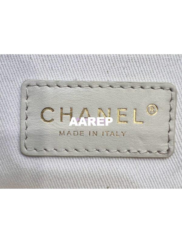 Replica Chanel Deauville Mixed Fibers With Pearl Shopping Bag A66941 Beige 10