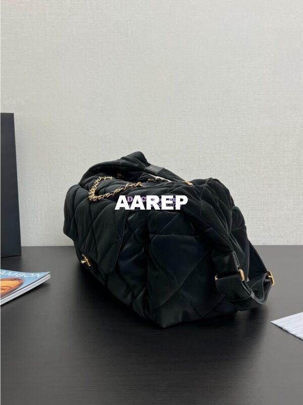 Replica Chanel 24N Coco Neige Large Hobo Bag Velvet Nylon P77398 Versatile Ski Limited Collection 5