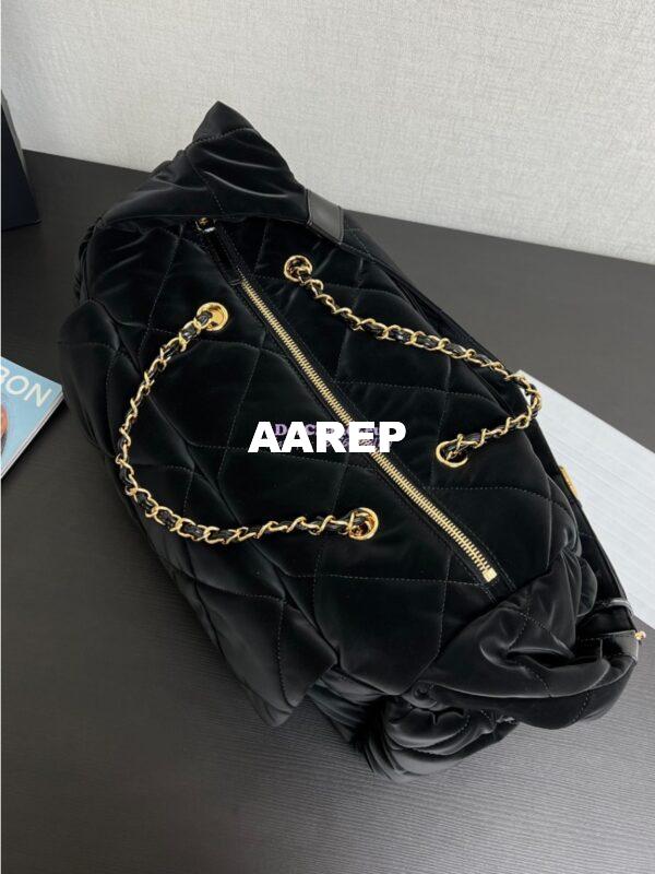 Replica Chanel 24N Coco Neige Large Hobo Bag Velvet Nylon P77398 Versatile Ski Limited Collection 6