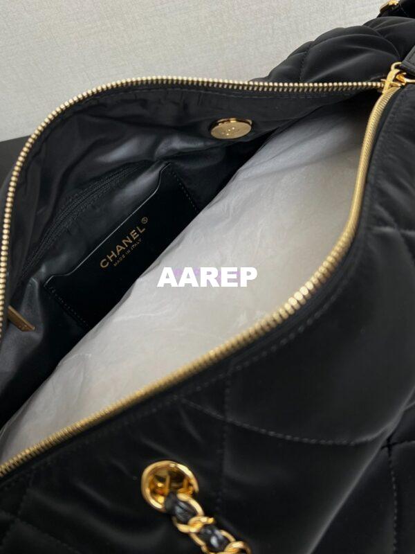 Replica Chanel 24N Coco Neige Large Hobo Bag Velvet Nylon P77398 Versatile Ski Limited Collection 8