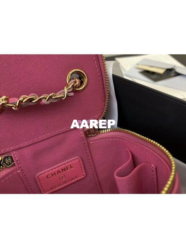 Replica Chanel Mini Vanity With Classic Chain in Grained Calfskin AP1340 Pink 8
