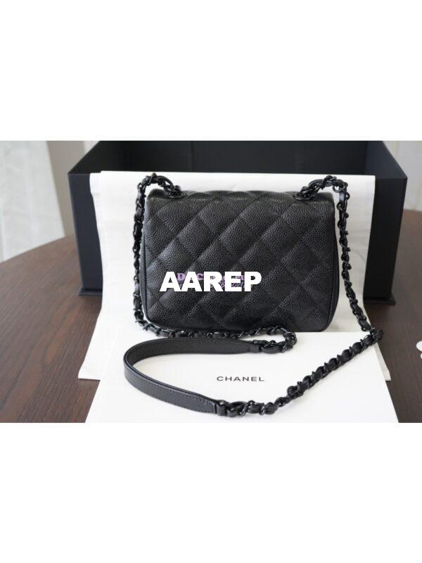 Replica Chanel Ultra Matte Square Mini Bag AS1784 Black 11