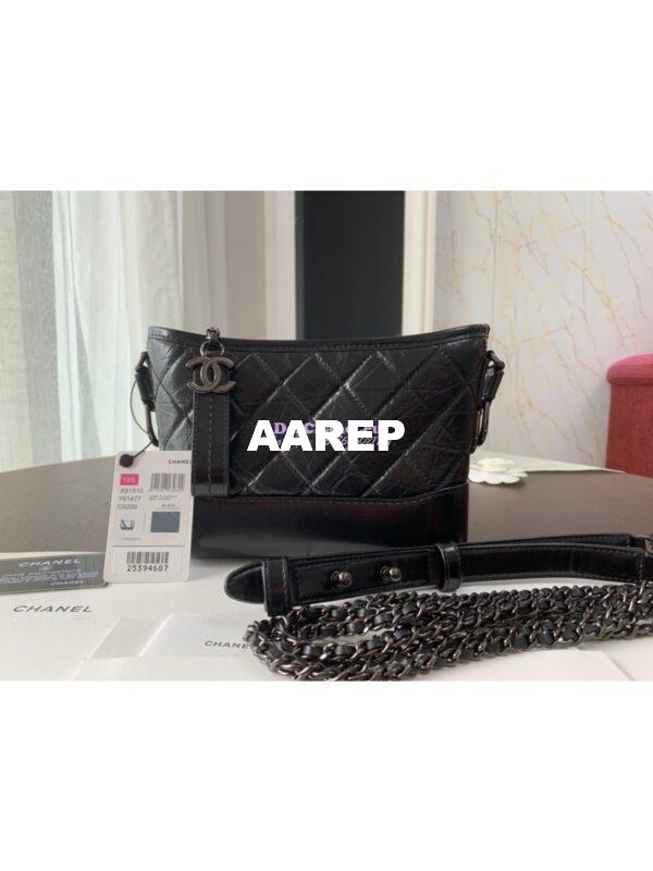 Replica Chanel Gabrielle Hobo Bag So Black A91810 2