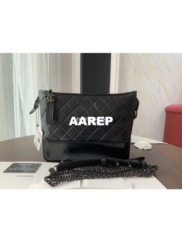 Replica Chanel Gabrielle Hobo Bag So Black A91810 8