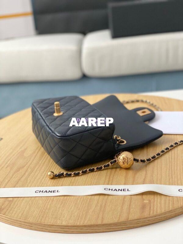 Replica Chanel Lambskin Charm Strap Flap Bag AS1787 Navy 6