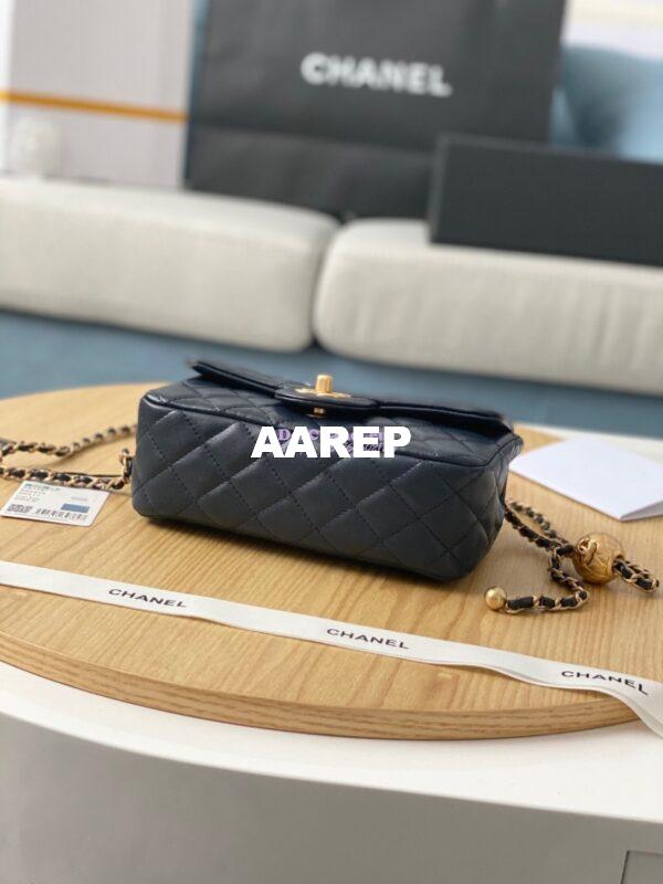 Replica Chanel Lambskin Charm Strap Flap Bag AS1787 Navy 9