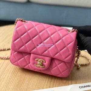 Replica Chanel Lambskin Flap Bag AS1786 Pink 2