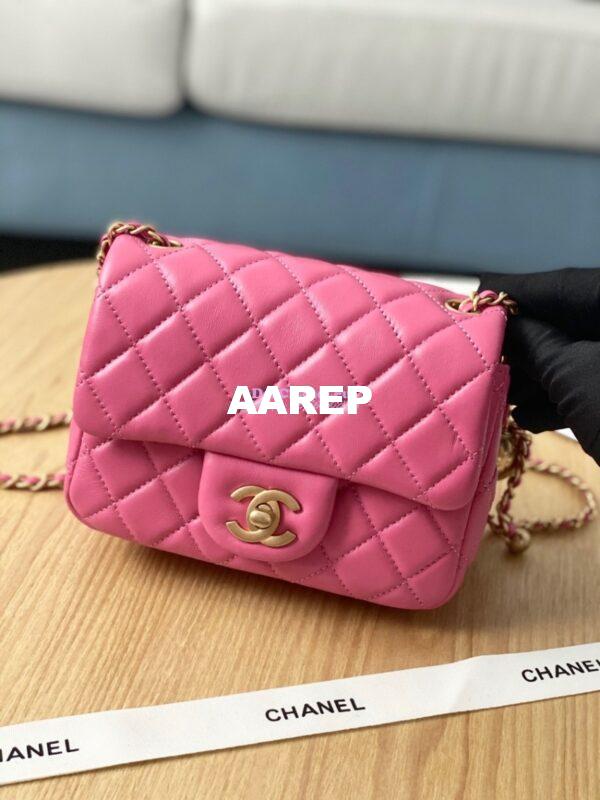 Replica Chanel Lambskin Flap Bag AS1786 Pink 4