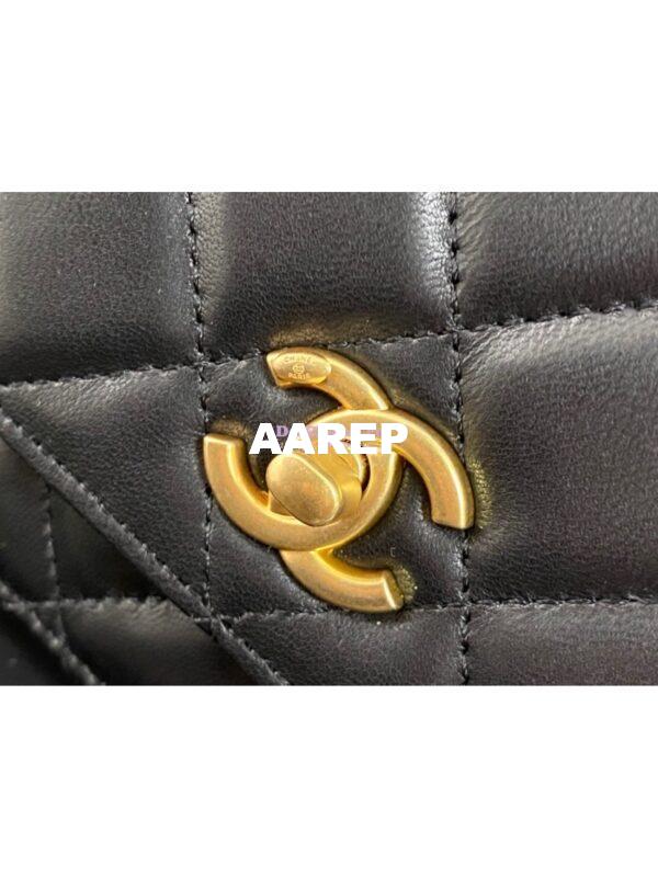 Replica Chanel WOC With CC Details On Strap AP1450 in Lambskin Black 3