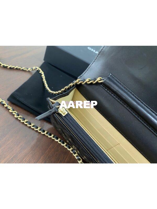 Replica Chanel WOC With CC Details On Strap AP1450 in Lambskin Black 6