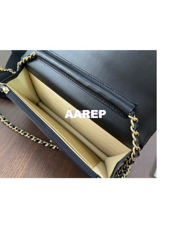Replica Chanel WOC With CC Details On Strap AP1450 in Lambskin Black 8