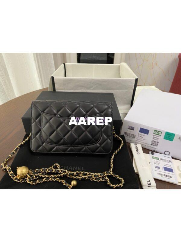 Replica Chanel WOC With CC Details On Strap AP1450 in Lambskin Black 9