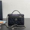 Replica Chanel Mini 22 Handbag Metallic Calfskin & Silver Metal AS3980 Metallic Silver