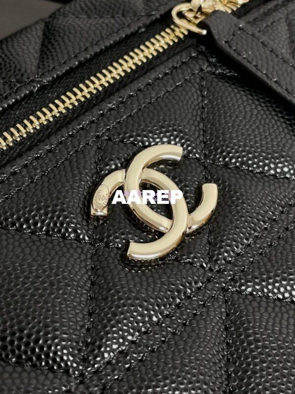 Replica Chanel 25C Long Vanity With Chain Grained Calfskin AP4407 Black 8
