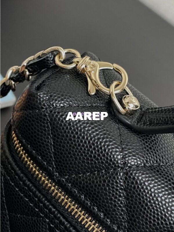 Replica Chanel 25C Long Vanity With Chain Grained Calfskin AP4407 Black 10