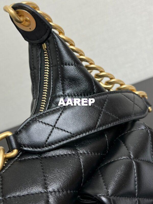 Replica Chanel 25C Large Hobo Bag Shiny Lambskin AS5339 Black 5