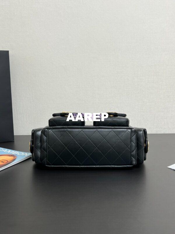 Replica Chanel 25C Large Hobo Bag Shiny Lambskin AS5339 Black 9