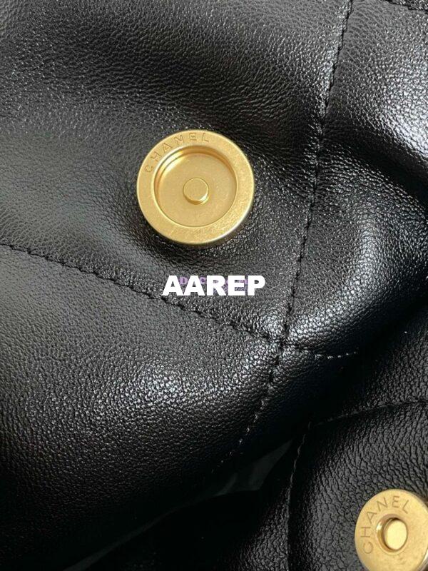Replica Chanel 25C Shiny Lambskin Shopping Bag AS5315 Black 9