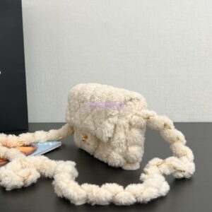 Replica Chanel Shearling Lambskin Mini Flap Bag AS5194 Ecru 2