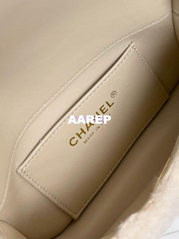 Replica Chanel Shearling Lambskin Mini Flap Bag AS5194 Ecru 7