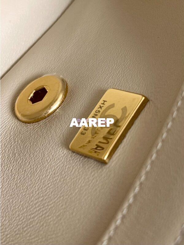 Replica Chanel Shearling Lambskin Mini Flap Bag AS5194 Ecru 8