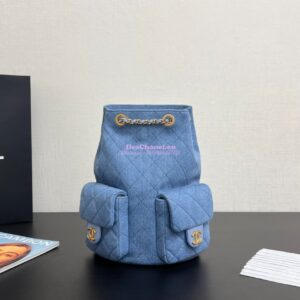 Replica Chanel 24/25SS Denim Backpack AS5310 Light Blue