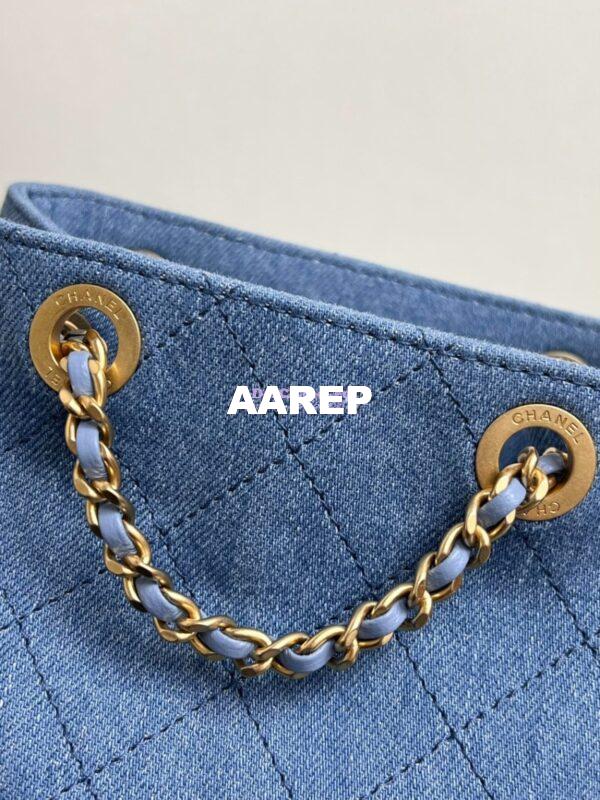 Replica Chanel 24/25SS Denim Backpack AS5310 Light Blue 7