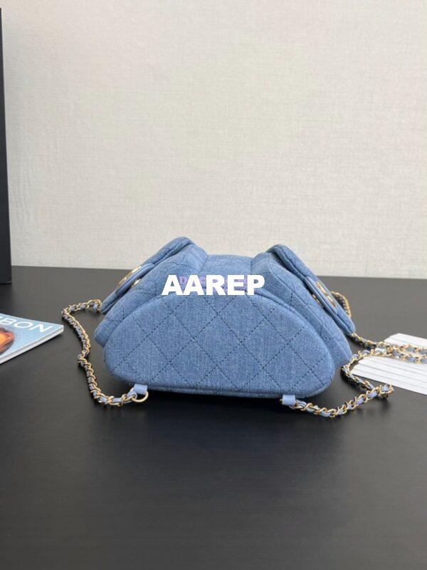 Replica Chanel 24/25SS Denim Backpack AS5310 Light Blue 9