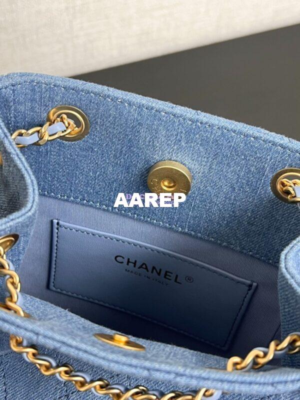 Replica Chanel 24/25SS Denim Backpack AS5310 Light Blue 11
