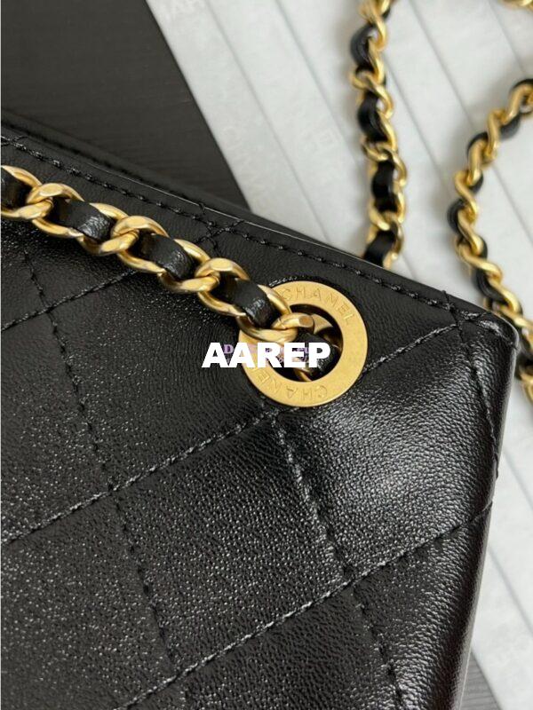 Replica Chanel 24/25SS Shiny Lambskin Backpack AS5310 Black 8