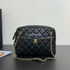 Replica Chanel 24/25SS Shiny Lambskin Backpack AS5310 Black
