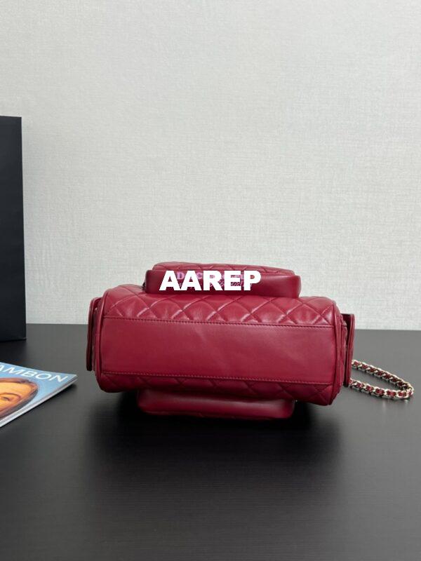 Replica Chanel 24P Medium Camera Case Shiny Crumpled Lambskin AS5156 Burgundy 7