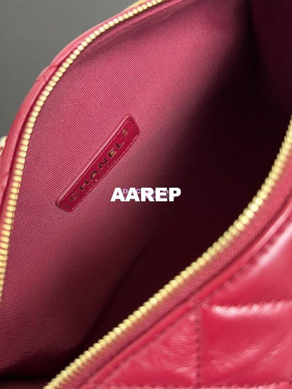 Replica Chanel 24P Medium Camera Case Shiny Crumpled Lambskin AS5156 Burgundy 10