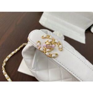 Replica Chanel Small Lambskin Hobo Bag AS1745 White 2
