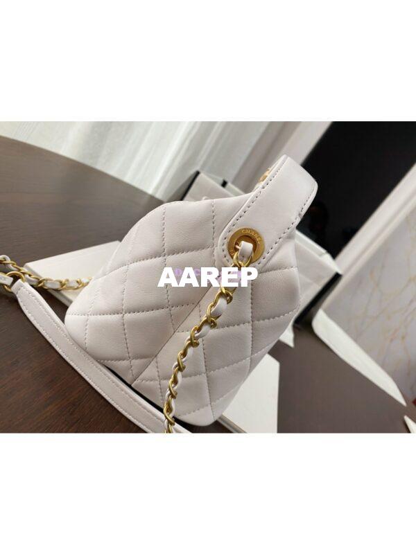 Replica Chanel Small Lambskin Hobo Bag AS1745 White 4